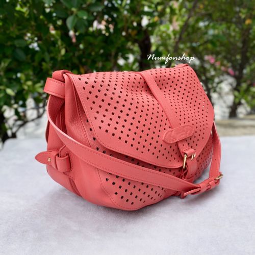 Pink Perforated Leather Saumur 30