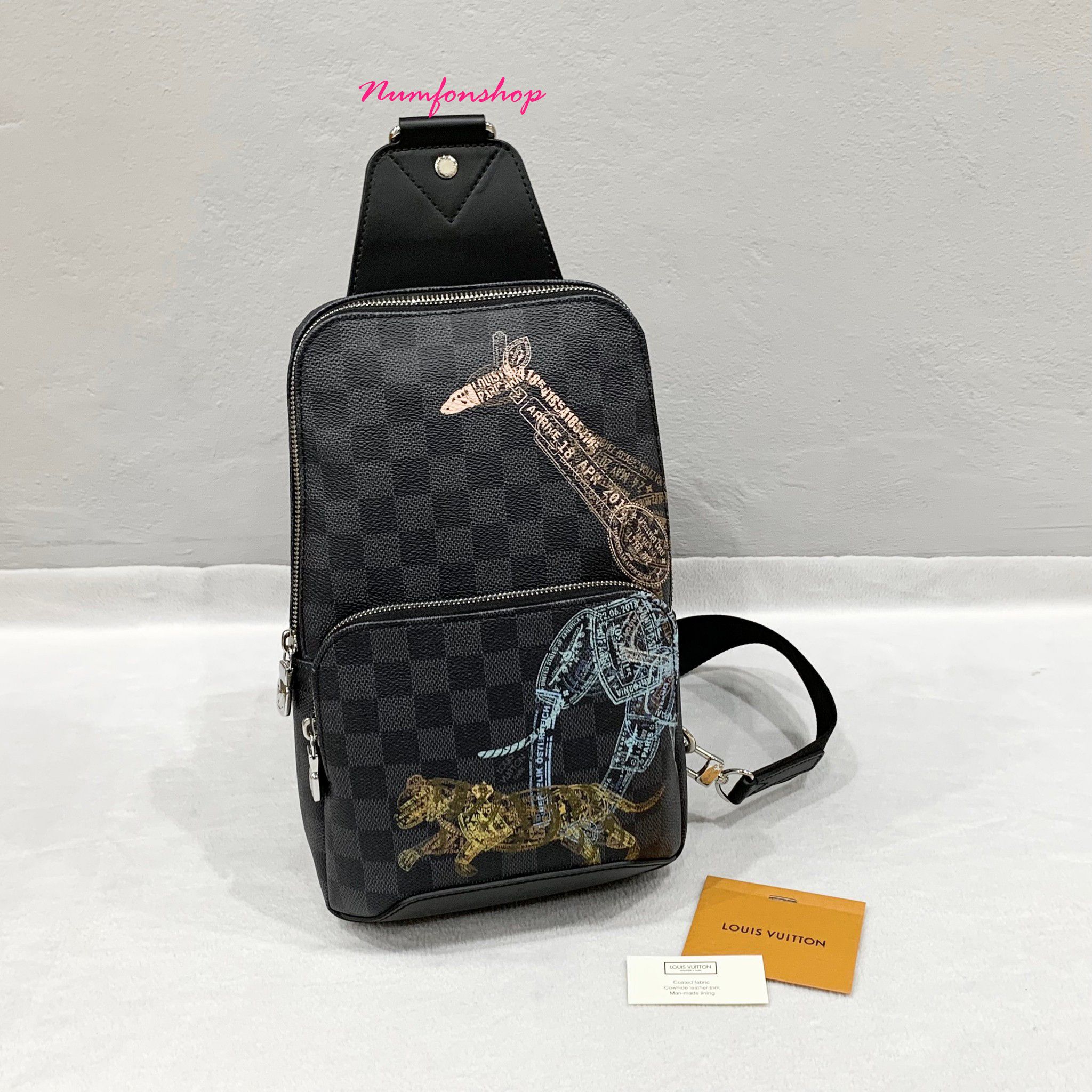 Sold LV Graphite Sling Bag, animal pattern, limited edition, beautiful,  cool, rare Condition like new year 2022