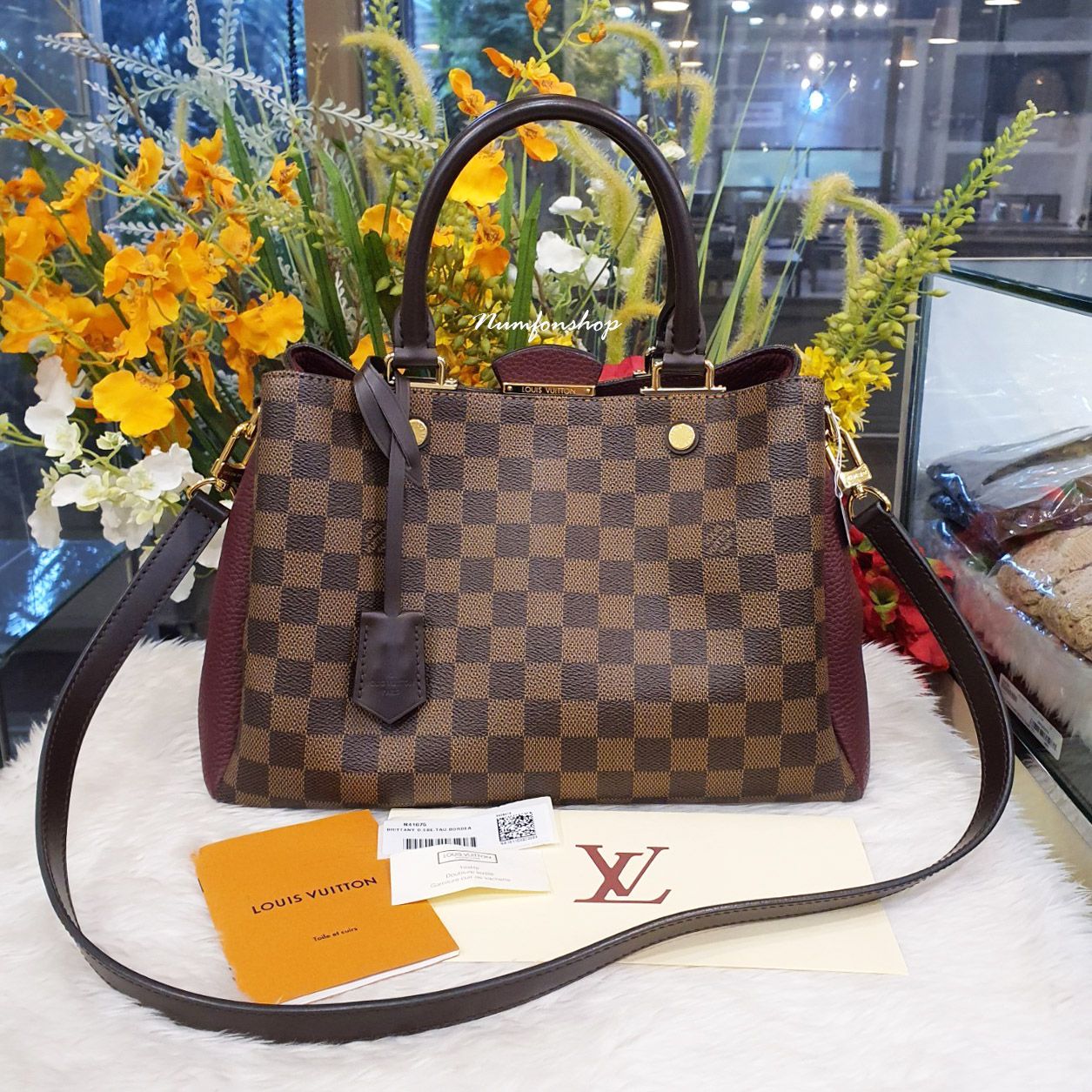 N41674 Louis Vuitton 2016 Damier Canvas Brittany Handbag -3 Colors