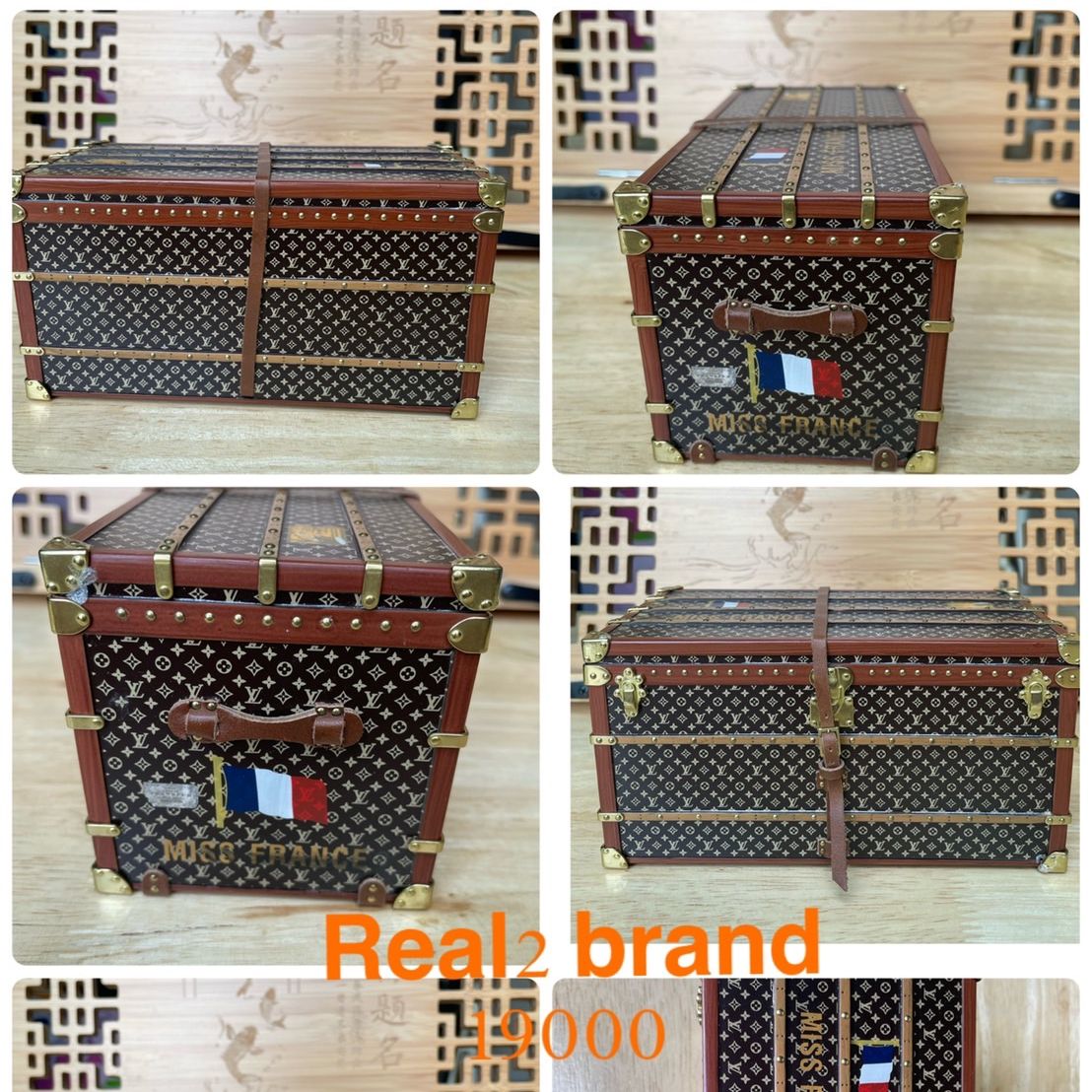 A LIMITED EDITION MISS FRANCE PAPERWEIGHT TRUNK, LOUIS VUITTON