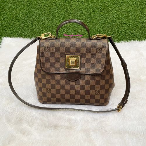 Louis Vuitton Bergamo Shoulder Bag PM Brown Leather for sale
