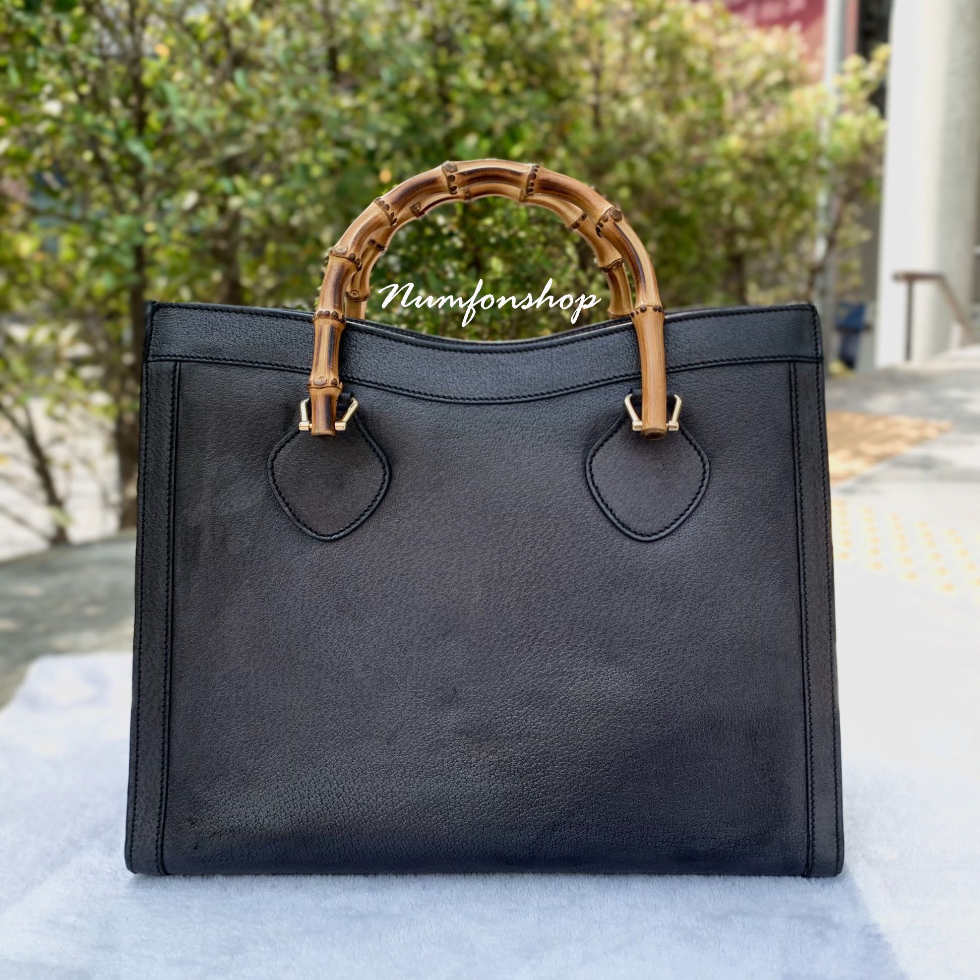 Sold Gucci Vintage Bamboo Tote Bag