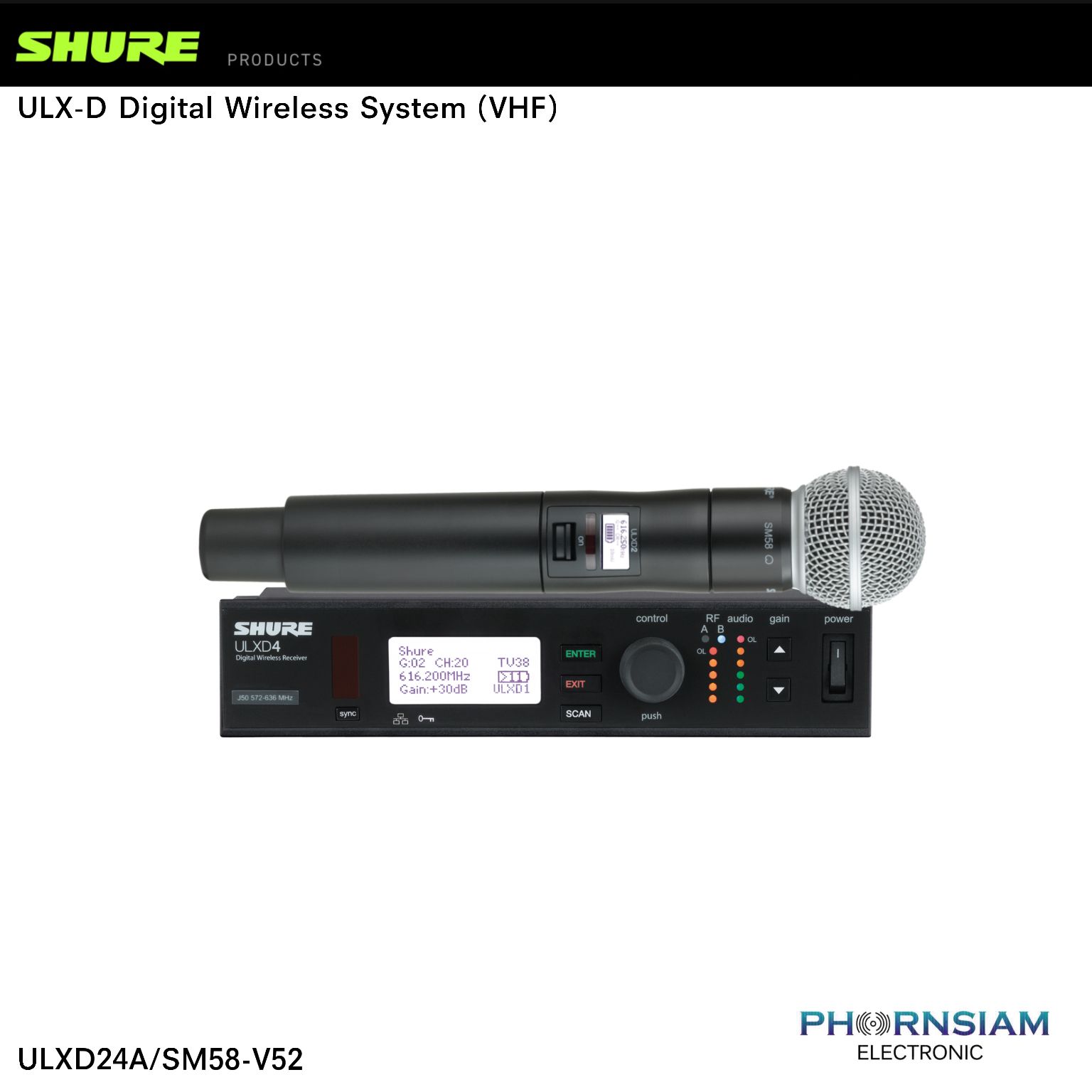 SHURE ULXD24A/SM58-V52