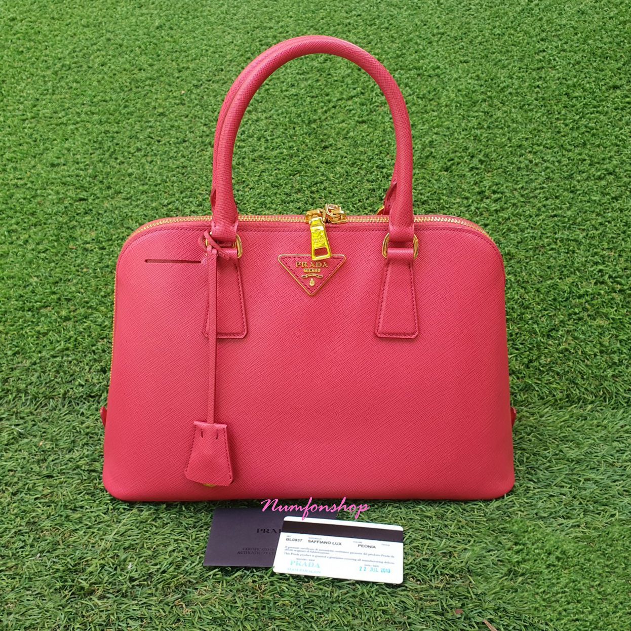 Sold Prada Saffiano Alma 30 cm, pink, beautiful condition, no straps.